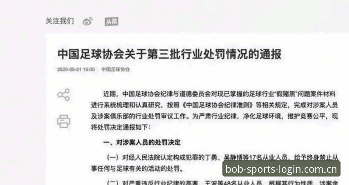 bob体育登录注册安卓版 资深用户分享:从中国足协第三批禁足名单看足球圈整顿的实战经验